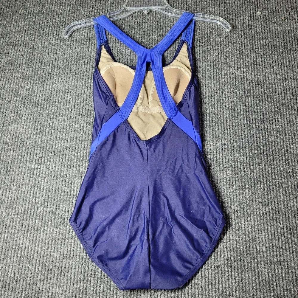 Speedo Womens One Piece Swimsuit X Blue Modest‎ Cut Classic Size 6